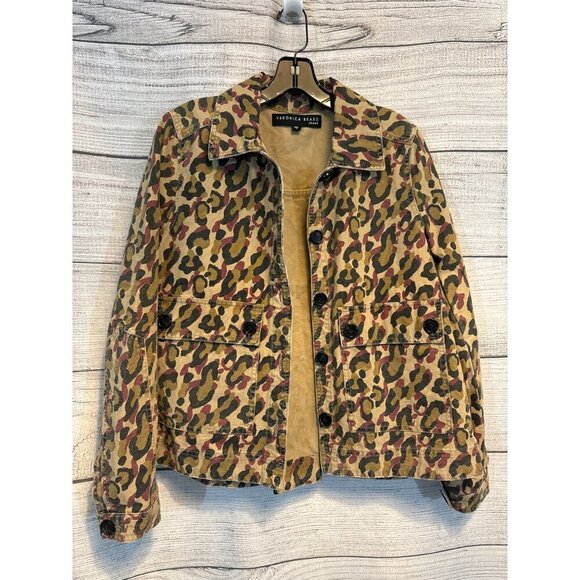 Veronica Beard Jeans Leopard Print Jacket Size S - Picture 1 of 3